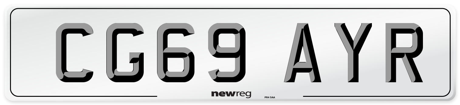 CG69 AYR Number Plate from New Reg
